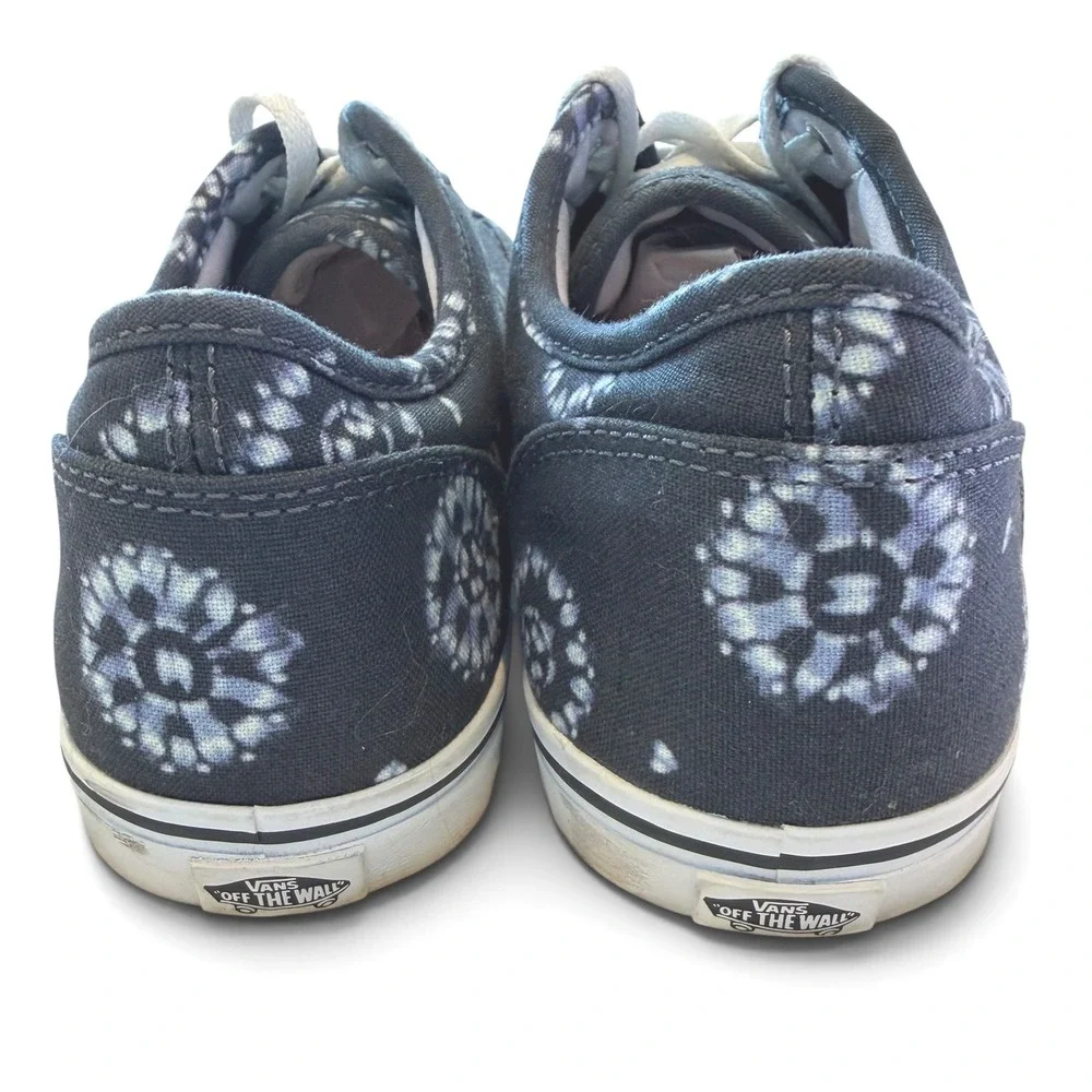 Vans Atwood Low Top Sneakers Indigo Dandelion Blue Mandala Canvas New Womens 9.5
